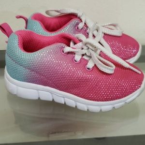 Pink and real sparkly shoes.